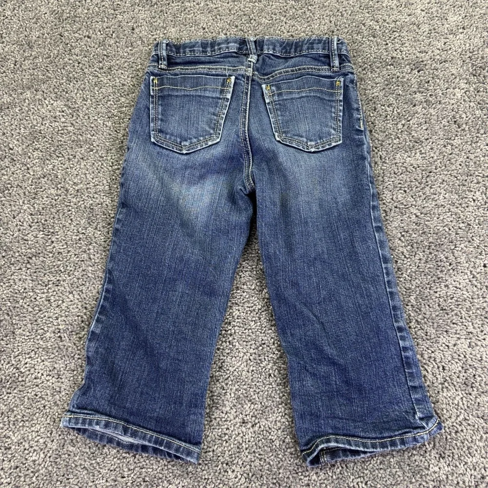 Gap Jeans Kids 10 Slim Blue Denim Crop Pockets Spring Casual Play